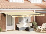 Retractable Awning Yellow 350 x 200 cm Fabric 3329646