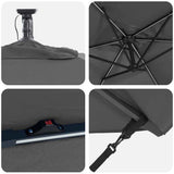 Umbrella Anthracite 294 x 200 x 270 cm Polyester and Aluminium 42003393