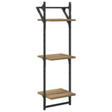 Wall Shelf Set with Shelf 6 pcs Artisan Oak 100 x 25 x 30 cm 882839