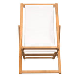 Camping Chair Brown and cream Teak wood Standard Foldable 43802