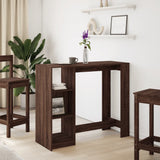 Bar Table with Shelf Brown Oak 124x46x103.5 cm Engineered Wood 854397
