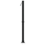 Outdoor Solar shower Black 217 cm PVC and Aluminium 42003407