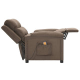 Massage Chair Taupe Fabric 342359
