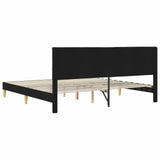 Bed Frame with Headboard Black 180 x 200 cm Fabric 42027617
