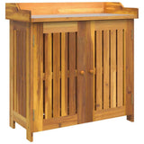 Garden Cabinet Natural 78 x 36.5 x 78cm Solid Acacia Wood 42001364