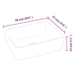 Wash Basin White 48x37x13 cm Ceramic Rectangle 153338