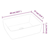 Wash Basin White 48x37x13 cm Ceramic Rectangle 153338