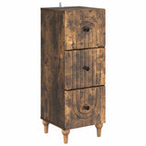 Drawer Cabinet Smoked Oak 33 x 34.5 x 90 cm Engineered Wood 894160