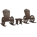 3 Piece Garden Lounge Set Solid Wood Fir 3207124