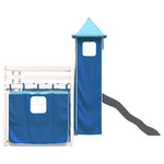 Bunk Bed without Mattress with Slide and Curtains Blue 90x200 cm 3284192