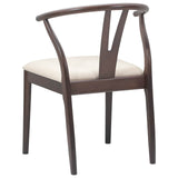 Dining Chair 2 pcs Light Brown and Light Solid Rubber Wood 42020411