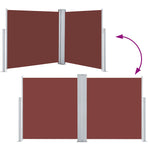 Retractable Side Awning Brown 100x600 cm 48445