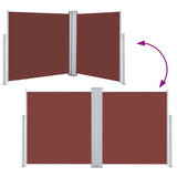 Retractable Side Awning Brown 100x600 cm 48445