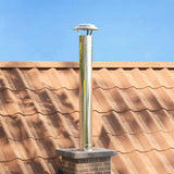 Chimney Extension Silver 25 x 25 x 132 cm Stainless steel 42008451