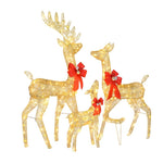 ZNTS 3pcs 54*38*122cm 30.00V 3.60W Family Elk Golden Iron Frame Cotton Thread Green Onion Powder 77346658