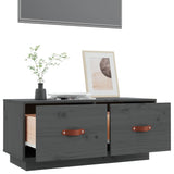 TV Cabinet Grey 80x34x35 cm Solid Wood Pine 818242