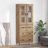 Highboard Cabinet with Shelf 2 pcs Artisan Oak Engineered Wood 3415844