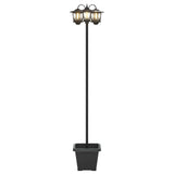 3-Head Lamp Post with Planter Black 32 x 32 x 188 cm 42042696
