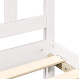 Bed Frame without Mattress White 120x200 cm Solid Wood 3193917