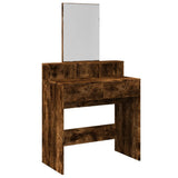 Dressing Table with Mirror Smoked Oak 80x41x144.5 cm 848175