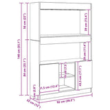 Highboard Artisian Oak 92x33x140 cm Engineered Wood 3309617