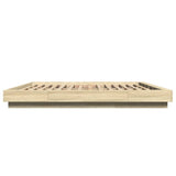 Bed Frame with LED Lights without Mattress Sonoma Oak 180x200cm 3281079