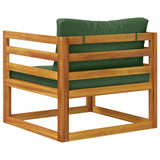 Sectional Armchair with Cushions 100% polyester Solid Acacia 42028322