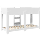 Bunk Bed for Kids White 75 x 190 cm Engineered Wood 3410539