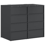 Wheelie Bin Storage for 2 Bins Anthracite 136 x 77.5 x 115.5 cm 3394768