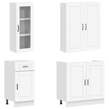 Kitchen Unit PORTO 8 pcs White Engineered Wood 3438421
