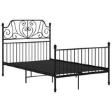 Bed Frame without Mattress Black Metal 120x200 cm 324847