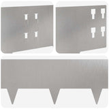 Lawn Edging 10 pcs 100 x 20 cm Steel Silver 8008590