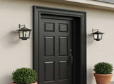 Wall Mount Lamp with LED Bulb 2 pcs Black 19 x 14 x 25 cm 42042689