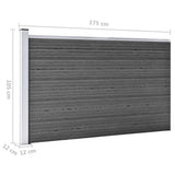 Fence Panel Set WPC 526x105 cm Black 3070448