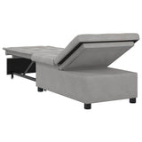 Sofa Bed Light Grey 194 x 67 x 82 cm Microfiber 42008608