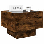 ZNTS Bedside Table with Infinity LED Smoked Oak 40x40x30 cm 3284067