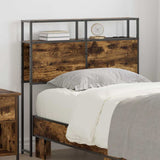 Storage Headboard with Shelf Smoked oak 80 cm Engineered wood 859727