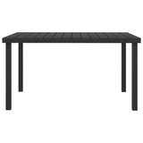 Garden Table Black 140x90x74 cm Aluminium and WPC 312207