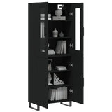 Highboard Black 69.5x34x180 cm Engineered Wood 3198234