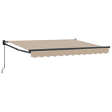 Retractable Awning Beige 3.5 x 2 m 100% Polyester and Aluminium 3419069