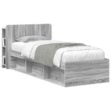 Headboard Cabinet with Storage Grey Sonoma Engineered Wood 8001198