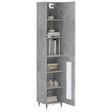 Highboard Concrete Grey 34.5x34x180 cm Engineered Wood 3199029