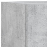 4 Piece TV Wall Cabinets with LED Lights Concrete Grey 3216579