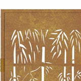 Garden Gate 100x200 cm Corten Steel Bamboo Design 153189