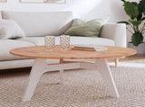 Table Top 90x1.5 cm Round Solid Wood Beech 355933