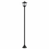 Lamp Post Set with LED Bulb 2 pcs Black 16 x 16 x 156 cm 42042691