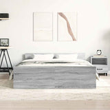 Bed Frame without Mattress Grey Sonoma 140x200 cm 3203752