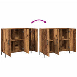 Sideboard Old Wood 90x34x80 cm Engineered Wood 857314