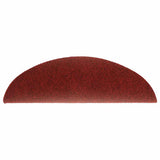 Stair Mats Self-adhesive 15 pcs 56x17x3 cm Bordeaux Red Half Round 132694