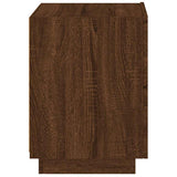 Bedside Cabinet with LED Lights Brown Oak Engineered Wood 836747